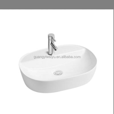 China Factory Chaozhou Sanitary Ware Vessel Bathroom Sink Countertop Art Ceramic Oval Basin Lavatory Toilets Face Basin for sale