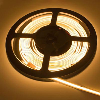 China Widely Used LANDSCAPE DC12V 5m LED COB Strips COB 180 COB Strips High Beam Angle Constant Flexible Strips Light Cabinet Light Strips for sale