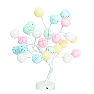 China Modern Remote LED Control Slot Ball Tree Table Lamp Rose Tree Table Lamp For Girls Birthday Gift Girlfriends for sale