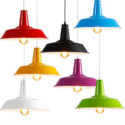 China Retro Industrial Simple Color Garden Attic Pendant Lights for Bar Cafe Restaurant Industrial Ceiling Lamps for sale