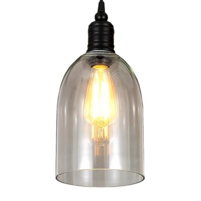 China Wholesale Rustic Simple Modern Circle LED Pendant Light Glass Iron Chandelier Pendant Light Lamp For Home for sale