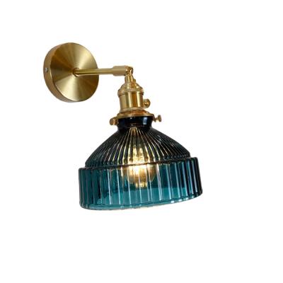 China Hot Selling Vintage Product Glass Ironmodern Gold Wall Lamps For Bathroom And Hallway Light for sale