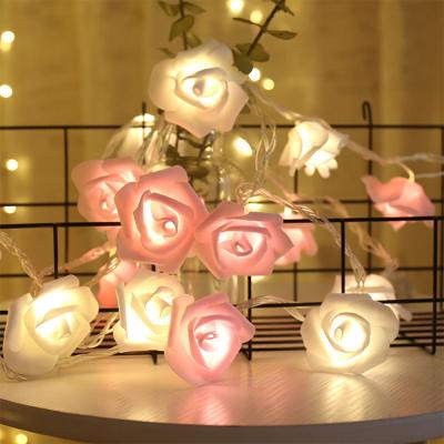 China LED Light String Led Rose Flashing String Lights Romantic Valentine's Day Decoration for Girls Bedroom Car Gift for sale