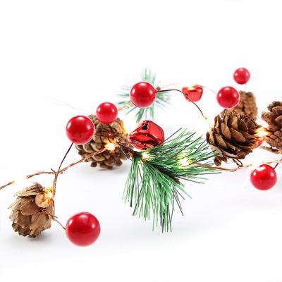 China 2022 Christmas Light LED Christmas Pine Cones Pine Needles String Lamp Decorations Lights For Bedroom Shop Room for sale