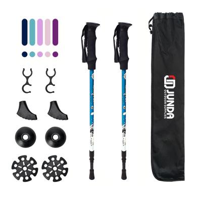 China EVA EVA Handle Retractable Telescopic Hiking Glue Nordic Walking Poles for sale