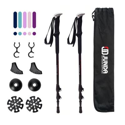 China EVA Wholesale Carbon Shockproof Fiber Increasing Rods Telescopic Foldable Trekking Poles Tip for sale