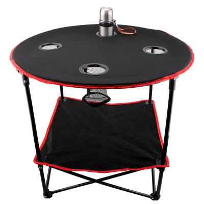 China Traditional Folding Aluminum Collapsible Camping Table With Cup Holder Aluminum Table Set for sale