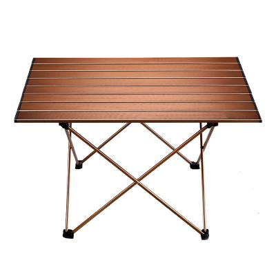 China Traditional Lightweight Stable Aluminum Alloy Cylinder Desktop Camping Portable Folding Picnic Table for sale