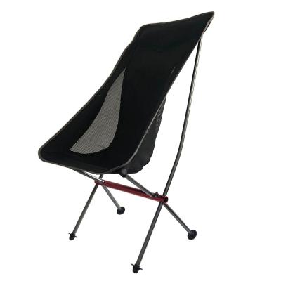 China Contemporary Outdoor Portable Moon Chair Aluminum Frame Lightweight Folding Camping Chair for sale