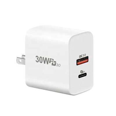 China New Arrival Phone Charger 30W Type C PD+QC 3.0 And Fast Charging Wall Charger PP-30W PD 3.0 for sale