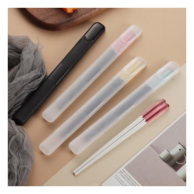 China Viable Simple Flip Design Portable Plastic Chopstick Case For Chopsticks With Custom for sale