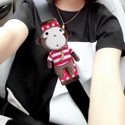 China Cartoons Car Seat Belt Cover Suede Seat Belt Pillow For Kids for sale