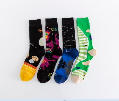 China Colorful Antibacterial Mens Cotton Crew Sock Factory Price for sale