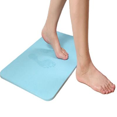 China Sustainable Bathroom Cover Diatomaceous Earth Bath Mat Anti Slip Diatomite Bath Super Absorbent Mat for sale