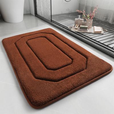 China Viable Bath Mat Towel Absorbent Polyester Cute Memory Foam Bath Covers Non-Slip Mat for sale