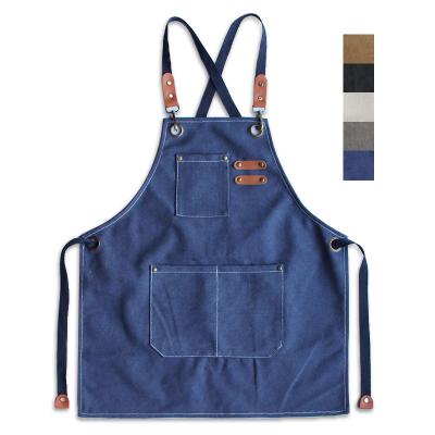 China Customized Logo Padded Canvas Denim Children's Aprons Kitchen Cleaning Aprons For Kids for sale