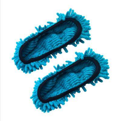 China Customized Viable Size Chenille Mop Slippers Shoes Cover Soft Washable Reusable Shoe Cover Mop for sale