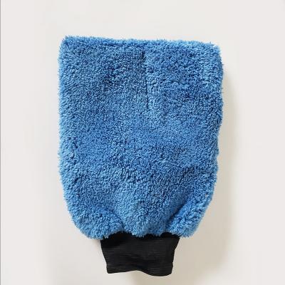 China Fiber Customized Color Double Sided Microfiber Cleaning Waterproof Car Wash Gloves for sale