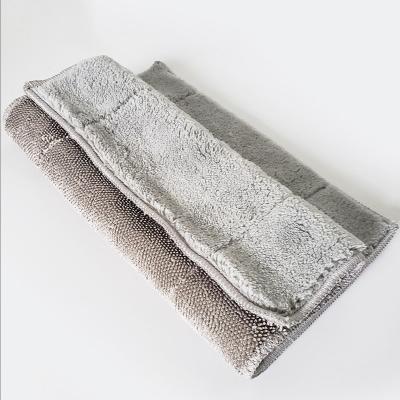 China Durable Rectangle Mop Microfiber Household Mop Cloth Replacement Clean Flat Cleaning Pad for sale