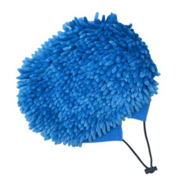 China Chenille Factory Direct Sale Stabilized Power Supplies Chenille Round Mop Cloth Replaceable Hard Hat Washable Mop Heads For Car Cleaning for sale