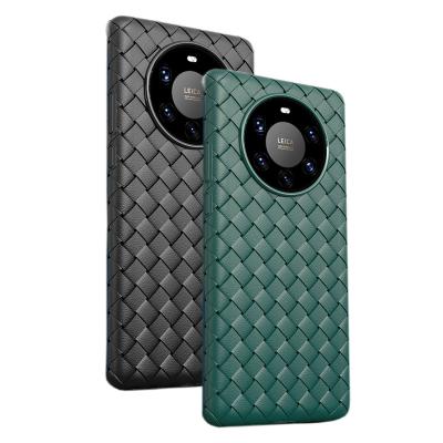 China Factory Price Unique Luxury Woven Soft Pattern TPU Cell Phone Case Cover For Huawei Mate 40 Shell Case for sale