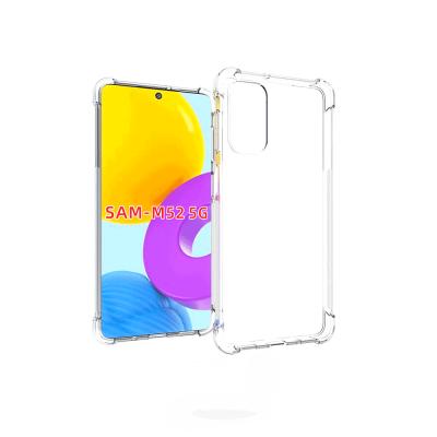 China Anti-drop Silicone TPU Phone Case Ultra Thin Shockproof Clear Back Cover For Samsung M52 Transparent Case for sale