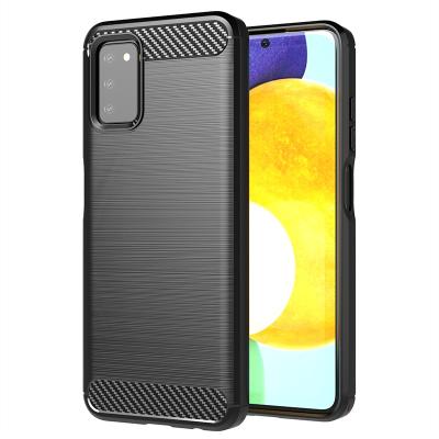 China Anti-drop For Samsung A03s Case Carbon Fiber TPU Soft Mobile Phone Case For Samsung Galaxy A03S Back Cover for sale