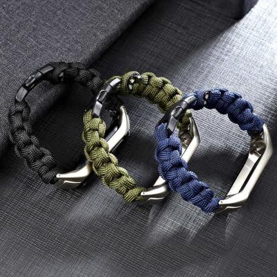 China Unique Colorful Braided Nylon Armor Wrist Strap Smart Watch Band For Xiaomi MI 6 5 4 3 Loop Band for sale