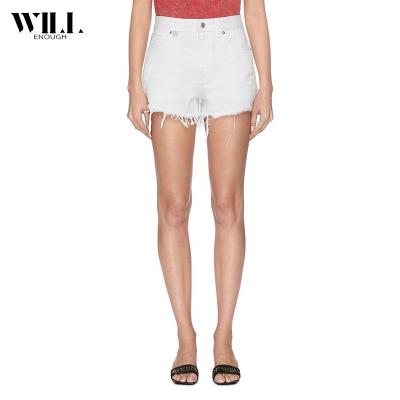 China Other Women's New Spring/Summer King A Letter Fake Wool Crystal Edge Cotton Denim Shorts for sale