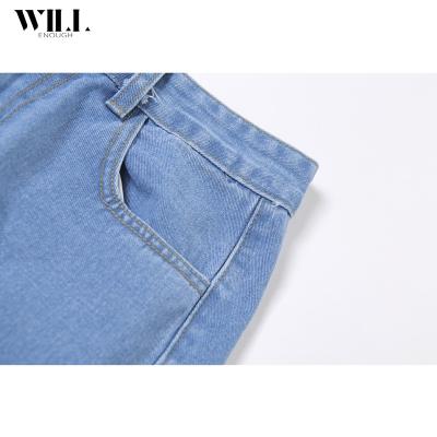 China New Women's Breathable Fashion Straight-Leg High-rise Slim Pants Ripped Pants Casual Women's Jeans for sale