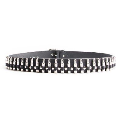 China Rivet European and American fashion men's belt high quality punk bullet rivet PU leather belt man's belts for sale