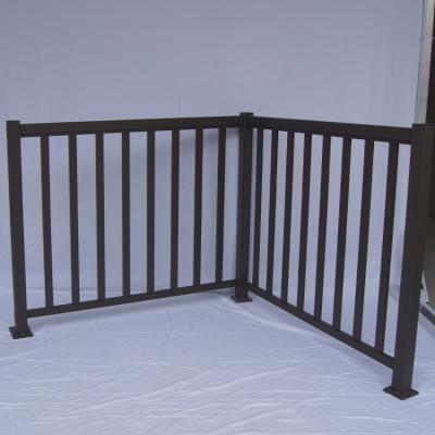 China Easily Assembled Aluminum Railing System Black Garden Pool Slat Panels Aluminum Fence for sale