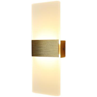 China Art Design Hotel Acrylic Indoor Bracket Light Bedside Modern Rectangular Sconce Lamp Custom Modern LED Indoor Light for sale