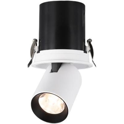 China Modern Design Modern Round Shape Aluminum Housing Adjustable Anti-glare Downlight For Hotel Living Room Villa COB 7W Led Spot Light for sale