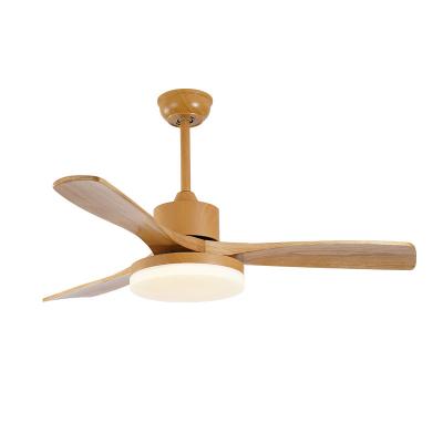 China 3 Blade Ceiling Fan Modern Copper Living Room Modern Decorative Home Pendant Lighting Wireless Indoor Wood With Led Lamp For Kitchen for sale