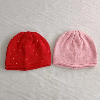 China breathable & Waterproof Winter Warm Baby Knitted Hat Kids Boy Girl Earmuffs Hat Pompom Fur for sale