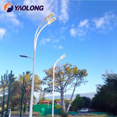 China Garden / Street Customized Light Pole Stainless Steel Aluminum Y-Shaped Road Lamp Post For Street Light for sale