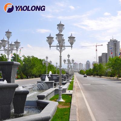 China Garden / Street Manufacturer Outdoor Antique Aluminum Stainless Steel Street Light Light Pole Lighting Post for sale