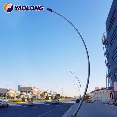 China Garden / Street Arc Shaped Stainless Steel Aluminum Street Light Pole Light Pole For Road Lighting for sale