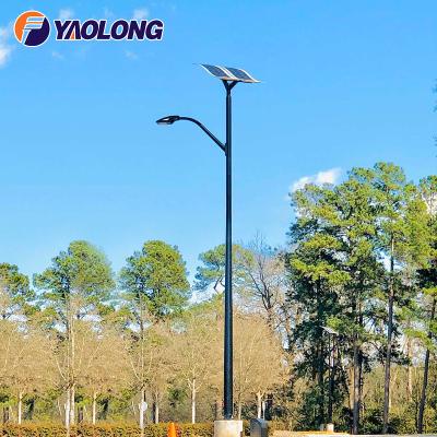 China Outdoor Garden/Street Single Arm Stainless Steel Lighting Led Solar Light Post 10ft 20ft 30ft 40ft 5ft for sale