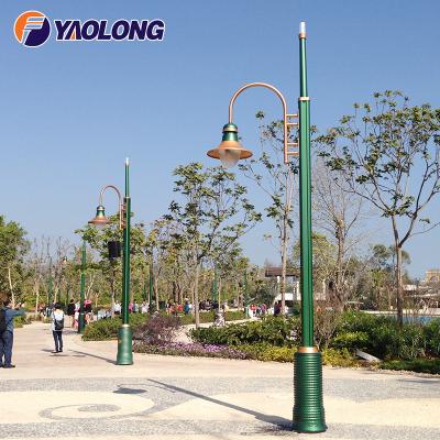 China New Designs Garden/Street Aluminum Alloy 10ft 20ft 30ft Park Light Lamp Pole Garden Lighting Poles for sale