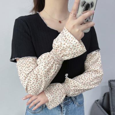 China 2022 Summer Ice Sleeve Polyester Is Prevented Bask In Cuff UV Protection And Drive Lap Long Slim Ice Silk Arm Set For Ladies. for sale