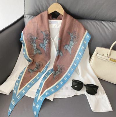 China 2022 polyester spring and summer of small diamond scarves multifunctional decorative hair band neck contracted temperament for ladies. for sale