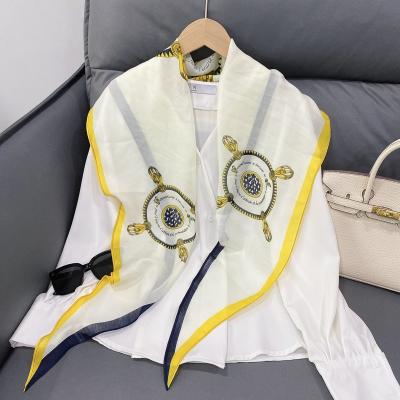 China 2022 polyester spring and summer of small diamond scarves multifunctional decorative hair band neck contracted temperament for ladies. for sale