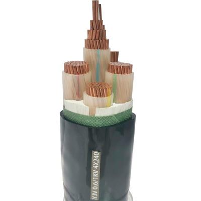 China Hot sale underground low voltage 240mm2 240mm 240 mm 300mm xlpe 4 square core armored copper power cable price for sale