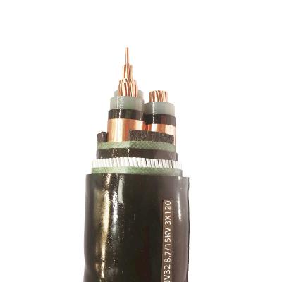 China 8.7/15kv 3 core 120mm2 YJV32 underground waterproof copper SWA medium voltage submarine xlpe 3 core 120 mm for sale