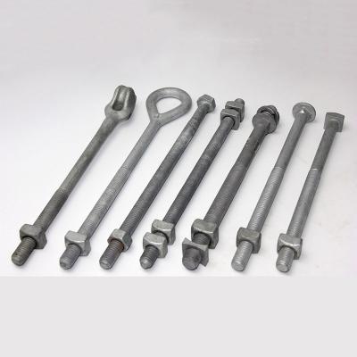 China Line Hardware Dice Eye Bolt, Square Machine Bolt, Double Pole Cocking Bolt With Square Nut for sale