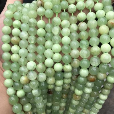 China Round Natural Green Pleochroic/Pleochroism 10mm Jade Gemstone Beads Beads for sale