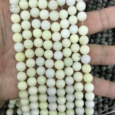 China Phosphorescent / Phosphorescence 8mm Ivory Round Natural Jade Elephant Loose Stone Beads for sale