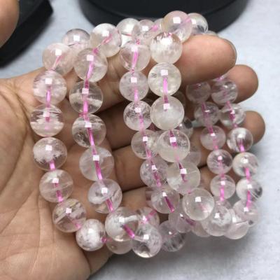 China CLASSIC Grade Natural Rare Pink Series A 8mm Gemstone Ghost Bracelet for sale